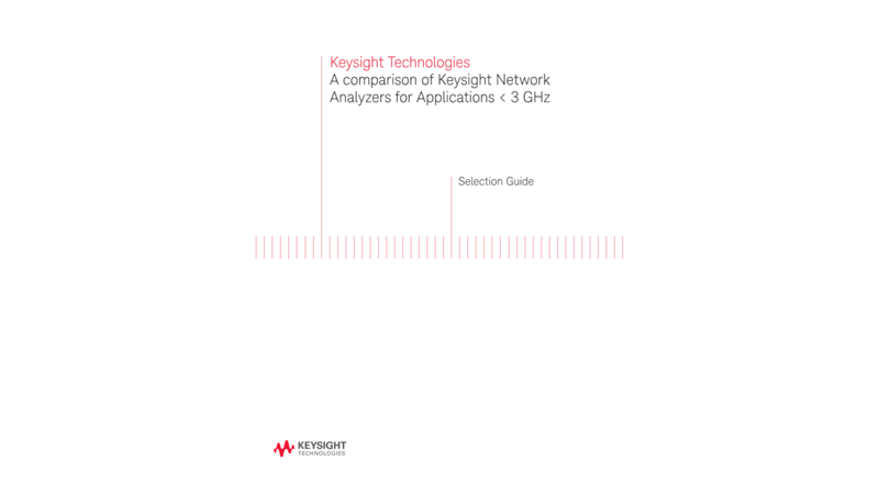 A comparison of Keysight Network Analyzers for Applications < 3 GHz